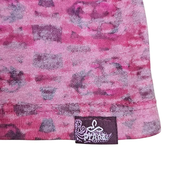 PrAna Lottie Lightweight Pink & Purple Jersey Knit Burnout Tee Size S - Picture 6 of 9